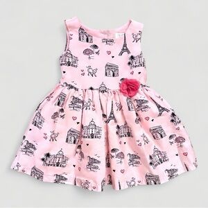 The Children’s Place Pink Paris-Themed Party Dress | 12–18M | NWOT